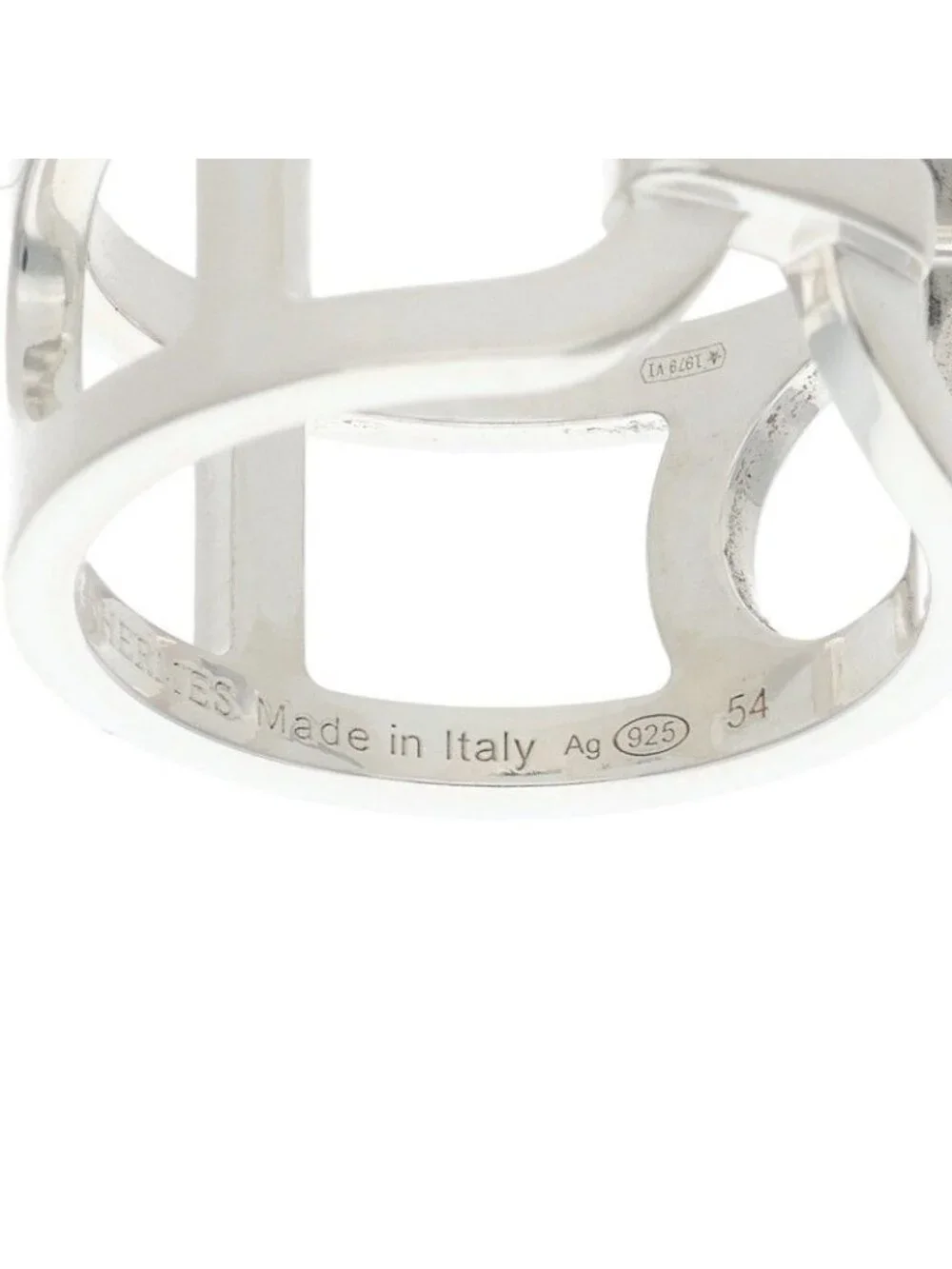 Hermes Chaine D'ancre Silver Ring
